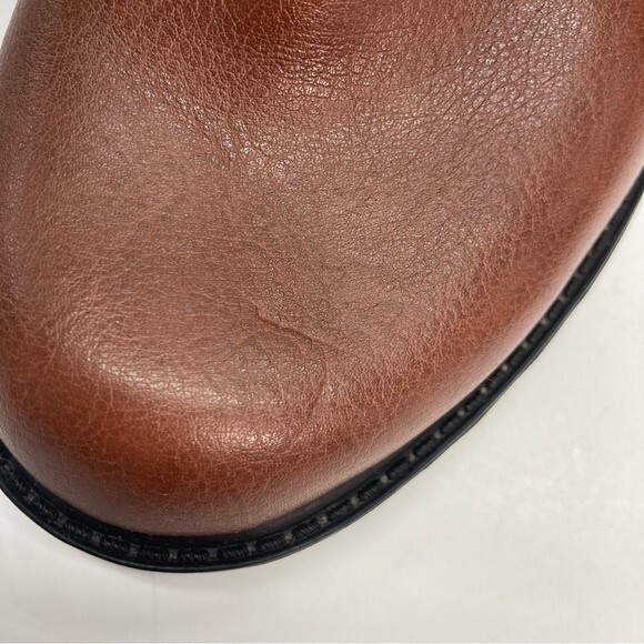 David Tate Knee High Boots SZ 7.5W Brown Adjustable Calf Buckle Zip Up EUC - Picture 13 of 13